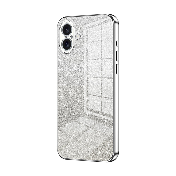 Custodia per telefono elettrolitica in polvere glitterata sfumata, For iPhone 16 Pro, For iPhone 16 Plus, For iPhone 16