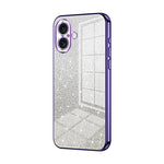 Custodia per telefono elettrolitica in polvere glitterata sfumata, For iPhone 16 Pro, For iPhone 16 Plus, For iPhone 16