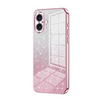 Custodia per telefono elettrolitica in polvere glitterata sfumata, For iPhone 16 Pro, For iPhone 16 Plus, For iPhone 16