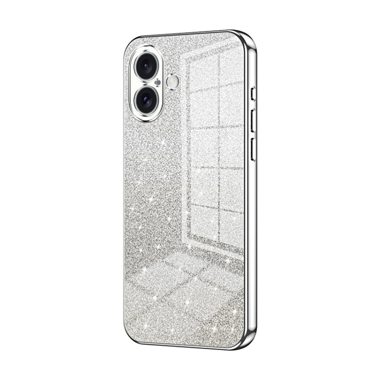 Custodia per telefono elettrolitica in polvere glitterata sfumata, For iPhone 16 Pro, For iPhone 16 Plus, For iPhone 16