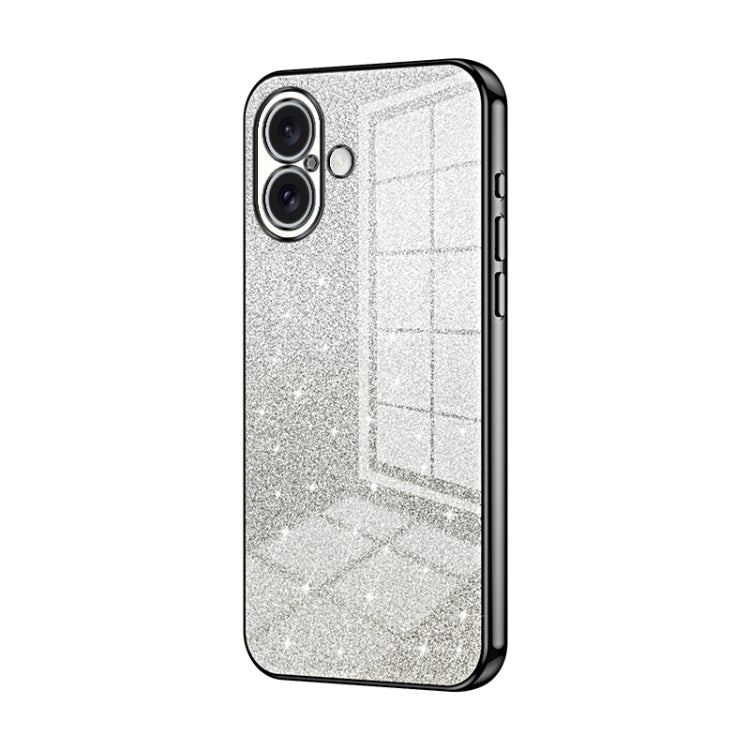 Custodia per telefono elettrolitica in polvere glitterata sfumata, For iPhone 16 Pro, For iPhone 16 Plus, For iPhone 16