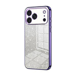 Custodia per telefono elettrolitica in polvere glitterata sfumata, For iPhone 17e / 16e, For iPhone 17 Pro Max, For iPhone 17 Pro