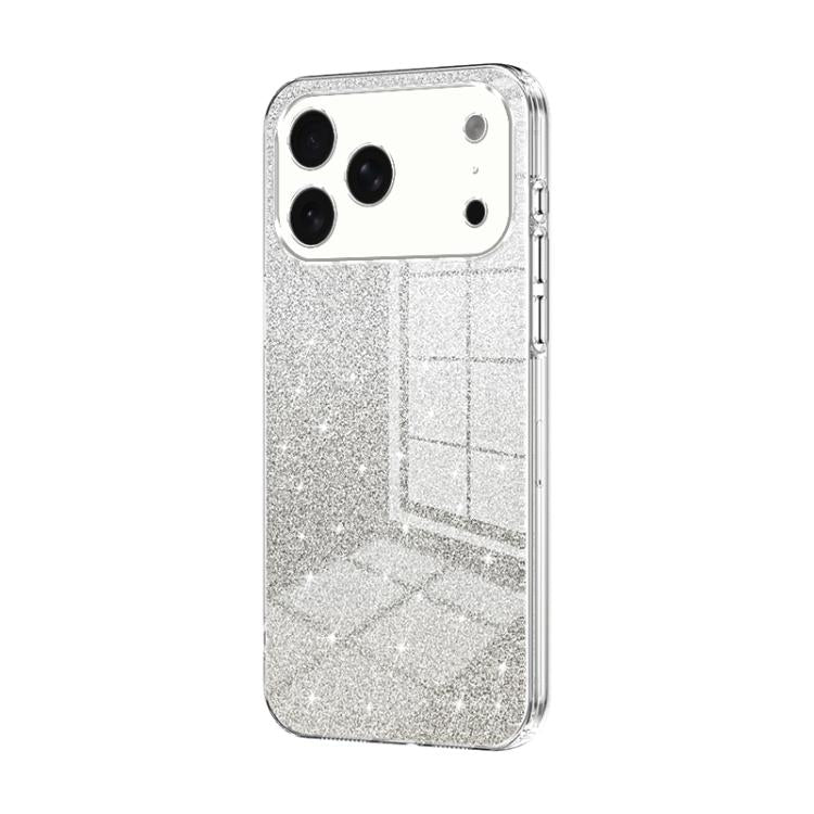 Custodia per telefono elettrolitica in polvere glitterata sfumata, For iPhone 17e / 16e, For iPhone 17 Pro Max, For iPhone 17 Pro