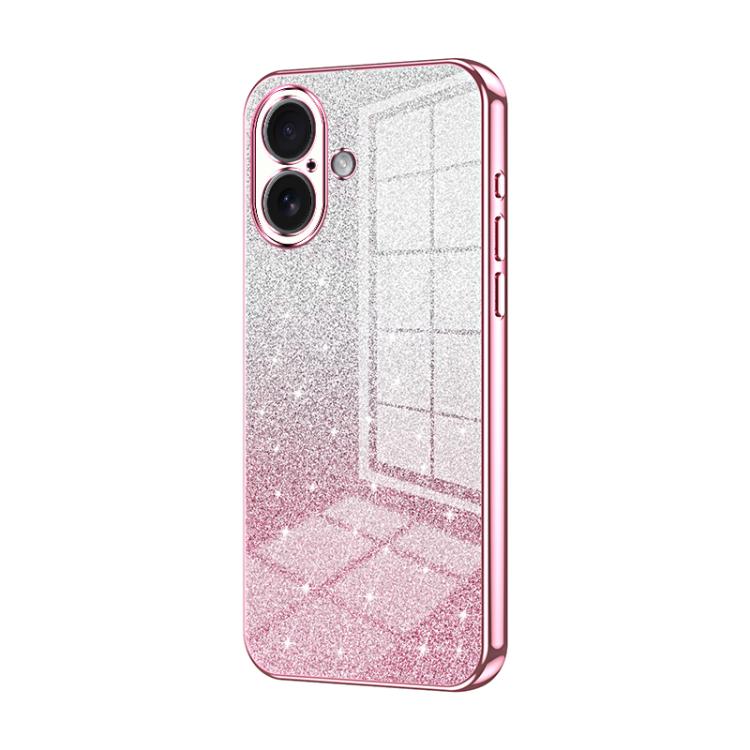 Custodia per telefono elettrolitica in polvere glitterata sfumata, For iPhone 17, For iPhone Air, For iPhone 16 Pro Max