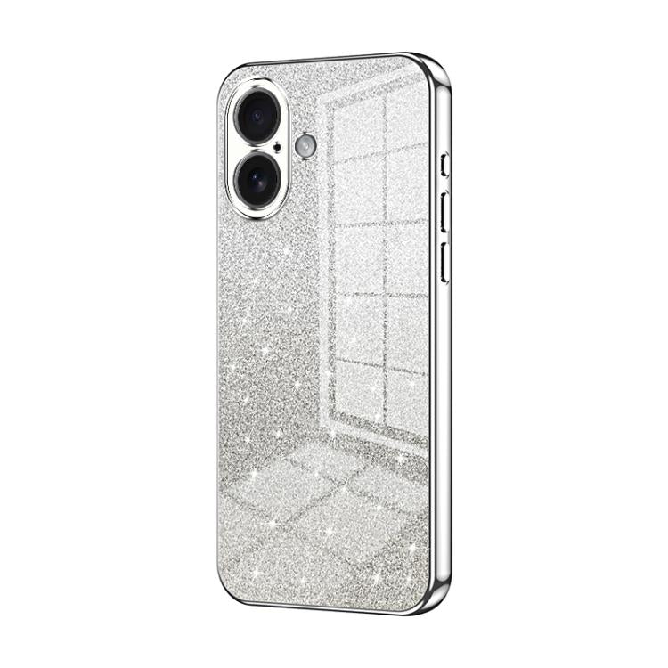 Custodia per telefono elettrolitica in polvere glitterata sfumata, For iPhone 17, For iPhone Air, For iPhone 16 Pro Max
