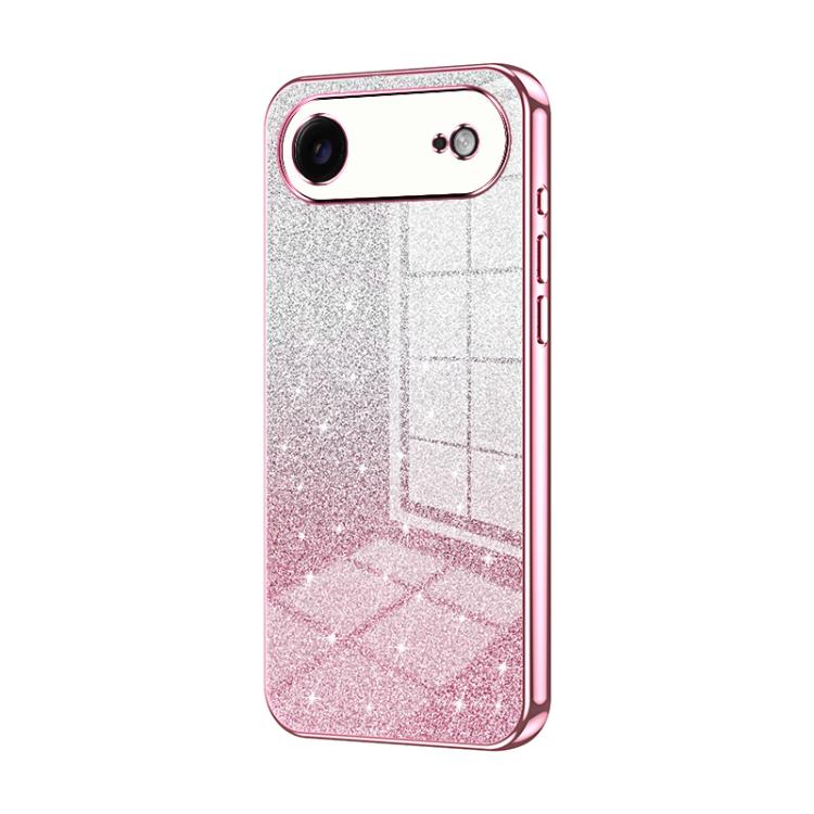 Custodia per telefono elettrolitica in polvere glitterata sfumata, For iPhone 17, For iPhone Air, For iPhone 16 Pro Max