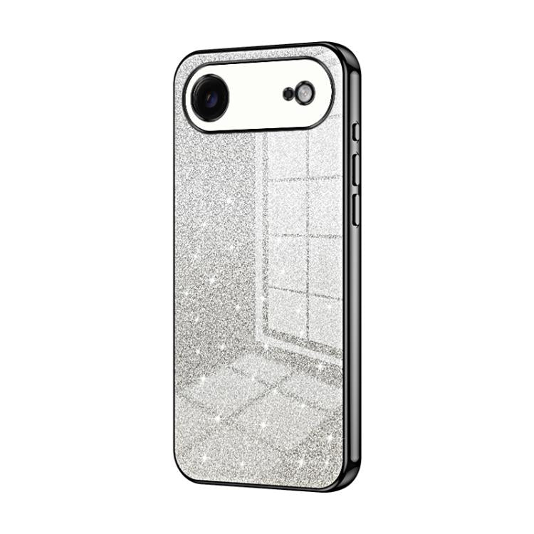 Custodia per telefono elettrolitica in polvere glitterata sfumata, For iPhone 17, For iPhone Air, For iPhone 16 Pro Max