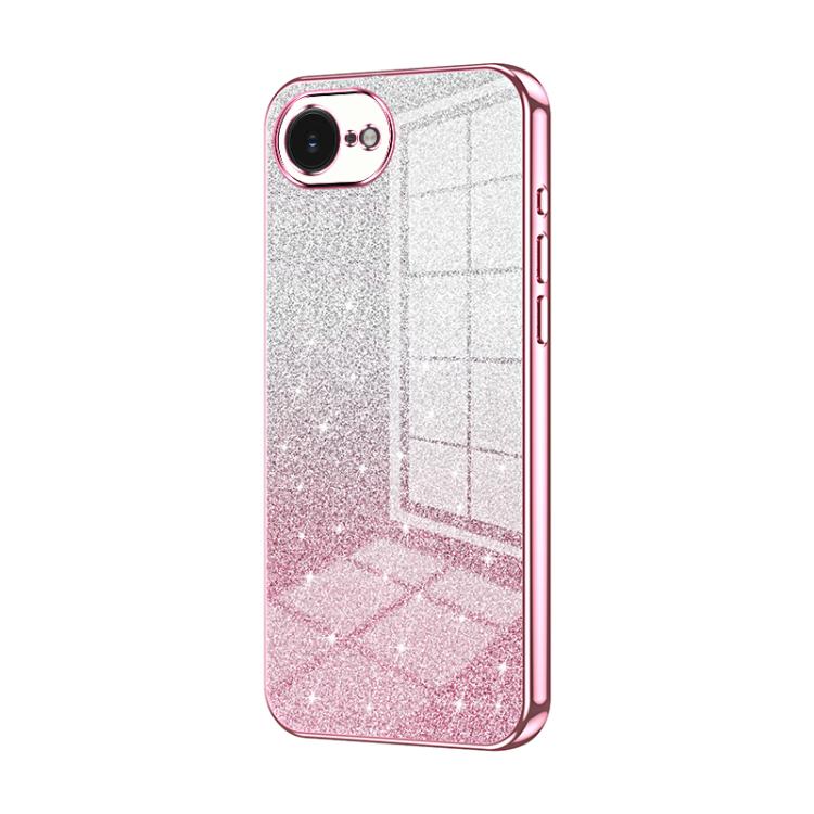 Custodia per telefono elettrolitica in polvere glitterata sfumata, For iPhone 17e / 16e, For iPhone 17 Pro Max, For iPhone 17 Pro