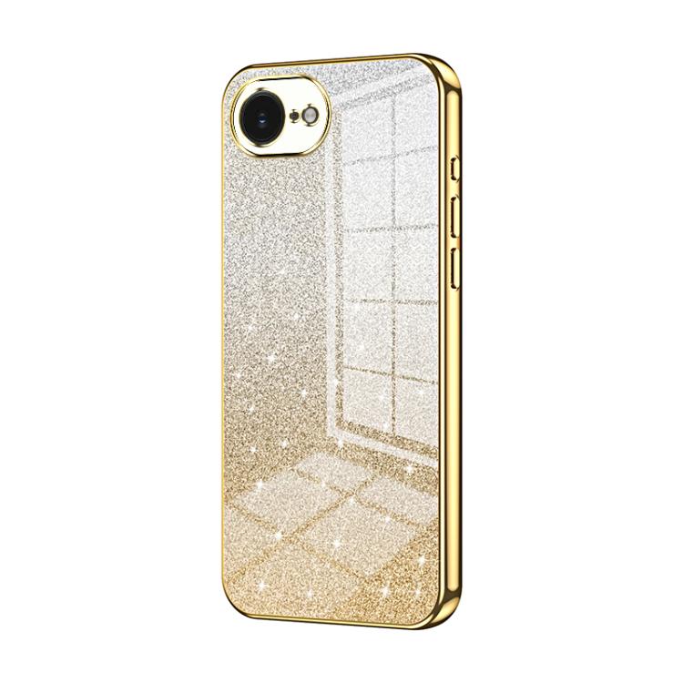 Custodia per telefono elettrolitica in polvere glitterata sfumata, For iPhone 17e / 16e, For iPhone 17 Pro Max, For iPhone 17 Pro