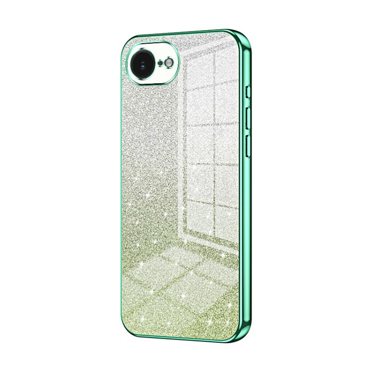 Custodia per telefono elettrolitica in polvere glitterata sfumata, For iPhone 17e / 16e, For iPhone 17 Pro Max, For iPhone 17 Pro