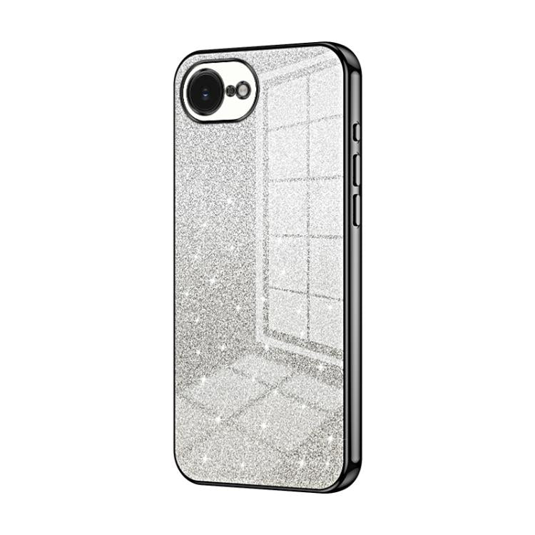 Custodia per telefono elettrolitica in polvere glitterata sfumata, For iPhone 17e / 16e, For iPhone 17 Pro Max, For iPhone 17 Pro