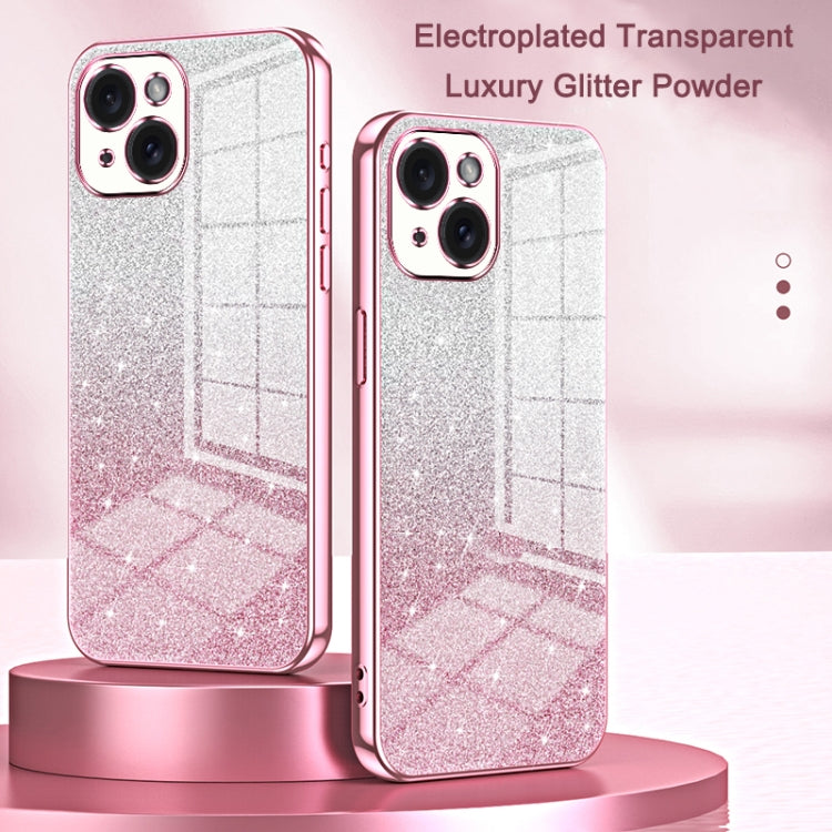 Custodia per telefono elettrolitica in polvere glitterata sfumata, For iPhone 17, For iPhone Air, For iPhone 16 Pro Max