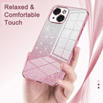 Custodia per telefono elettrolitica in polvere glitterata sfumata, For iPhone 15 Pro Max, For iPhone 15 Pro, For iPhone 15 Plus
