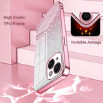 Custodia per telefono elettrolitica in polvere glitterata sfumata, For iPhone 12, For iPhone 12 Pro Max, For iPhone 12 Pro