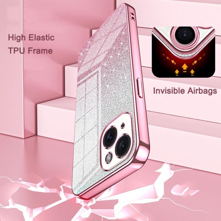 Custodia per telefono elettrolitica in polvere glitterata sfumata, For iPhone 12, For iPhone 12 Pro Max, For iPhone 12 Pro