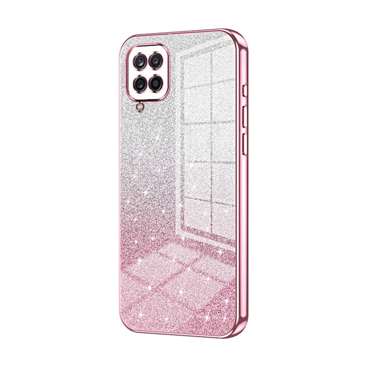 Custodia per telefono elettrolitica in polvere glitterata sfumata, For Samsung Galaxy A14 5G, For Samsung Galaxy A12 4G / 5G, For Samsung Galaxy A13 5G / A04s