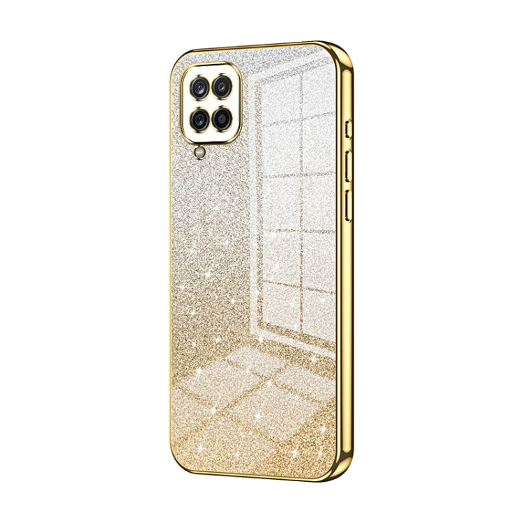 Custodia per telefono elettrolitica in polvere glitterata sfumata, For Samsung Galaxy A14 5G, For Samsung Galaxy A12 4G / 5G, For Samsung Galaxy A13 5G / A04s
