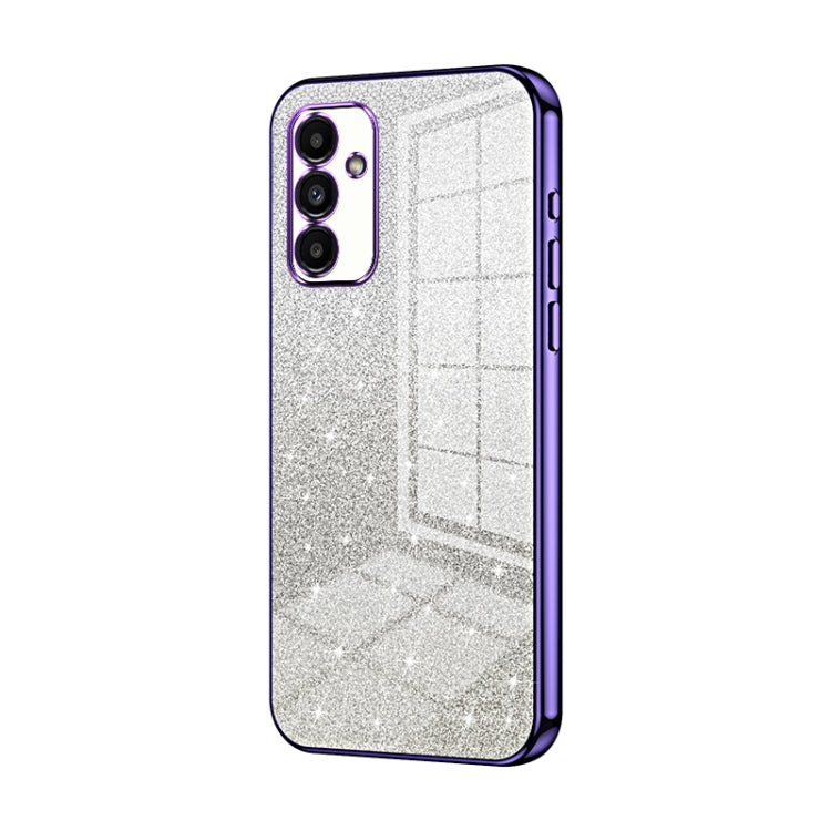 Custodia per telefono elettrolitica in polvere glitterata sfumata, For Samsung Galaxy A14 5G, For Samsung Galaxy A12 4G / 5G, For Samsung Galaxy A13 5G / A04s