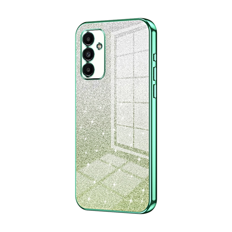 Custodia per telefono elettrolitica in polvere glitterata sfumata, For Samsung Galaxy A14 5G, For Samsung Galaxy A12 4G / 5G, For Samsung Galaxy A13 5G / A04s