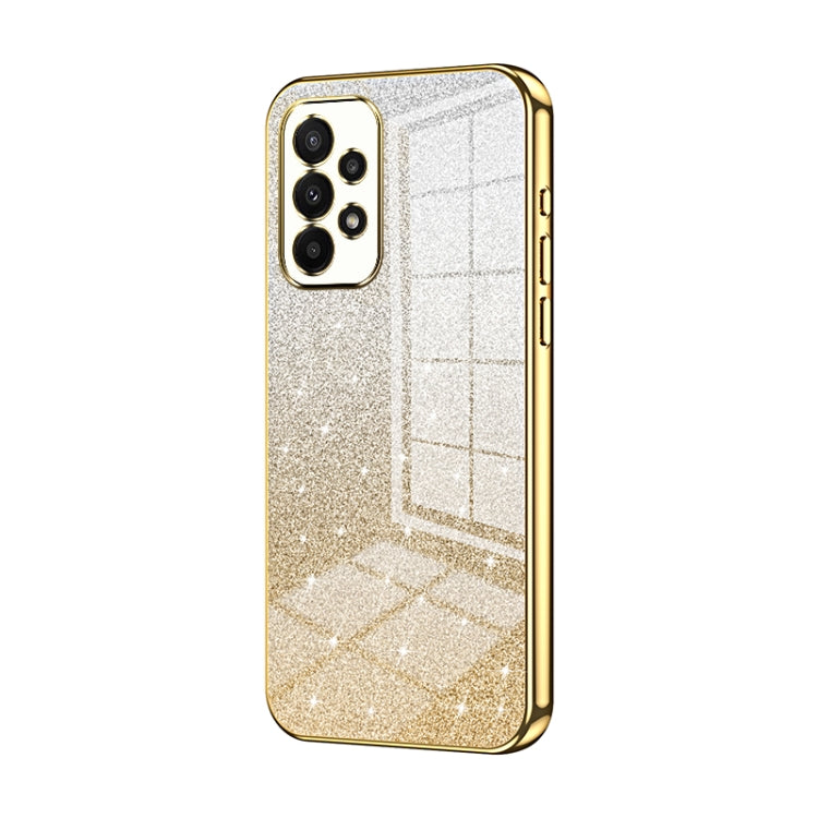 Custodia per telefono elettrolitica in polvere glitterata sfumata, For Samsung Galaxy A23, For Samsung Galaxy A53 5G, For Samsung Galaxy A33 5G