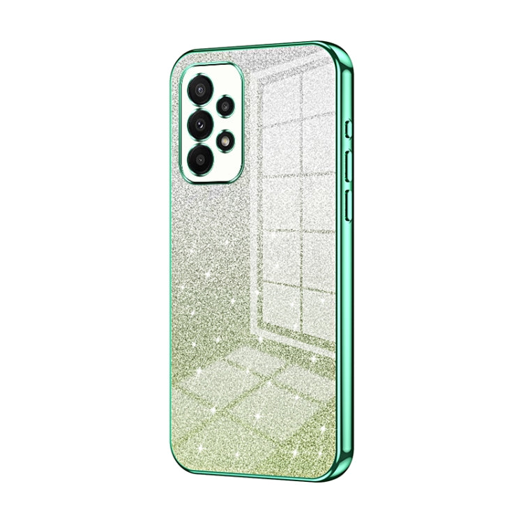 Custodia per telefono elettrolitica in polvere glitterata sfumata, For Samsung Galaxy A23, For Samsung Galaxy A53 5G, For Samsung Galaxy A33 5G