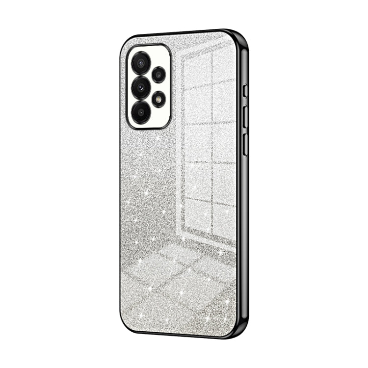 Custodia per telefono elettrolitica in polvere glitterata sfumata, For Samsung Galaxy A23, For Samsung Galaxy A53 5G, For Samsung Galaxy A33 5G
