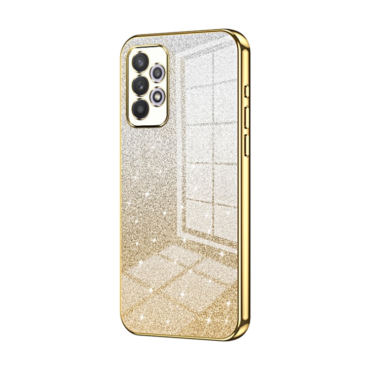 Custodia per telefono elettrolitica in polvere glitterata sfumata, For Samsung Galaxy S21 FE 5G, For Samsung Galaxy A32 4G, For Samsung Galaxy A72 4G / 5G
