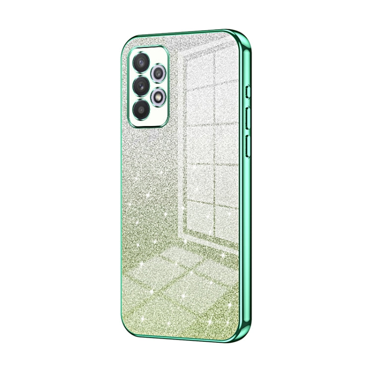 Custodia per telefono elettrolitica in polvere glitterata sfumata, For Samsung Galaxy S21 FE 5G, For Samsung Galaxy A32 4G, For Samsung Galaxy A72 4G / 5G
