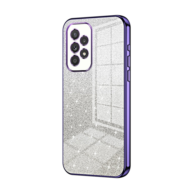 Custodia per telefono elettrolitica in polvere glitterata sfumata, For Samsung Galaxy A23, For Samsung Galaxy A53 5G, For Samsung Galaxy A33 5G