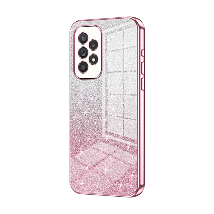 Custodia per telefono elettrolitica in polvere glitterata sfumata, For Samsung Galaxy A23, For Samsung Galaxy A53 5G, For Samsung Galaxy A33 5G