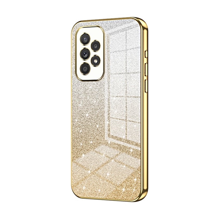Custodia per telefono elettrolitica in polvere glitterata sfumata, For Samsung Galaxy A23, For Samsung Galaxy A53 5G, For Samsung Galaxy A33 5G