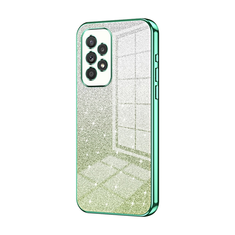 Custodia per telefono elettrolitica in polvere glitterata sfumata, For Samsung Galaxy A23, For Samsung Galaxy A53 5G, For Samsung Galaxy A33 5G