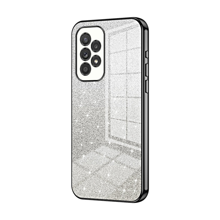 Custodia per telefono elettrolitica in polvere glitterata sfumata, For Samsung Galaxy A23, For Samsung Galaxy A53 5G, For Samsung Galaxy A33 5G