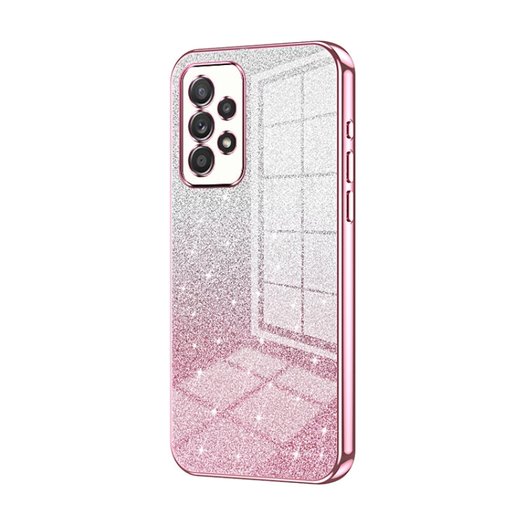Custodia per telefono elettrolitica in polvere glitterata sfumata, For Samsung Galaxy A52 5G, For Samsung Galaxy S21 5G, For Samsung Galaxy S21+ 5G