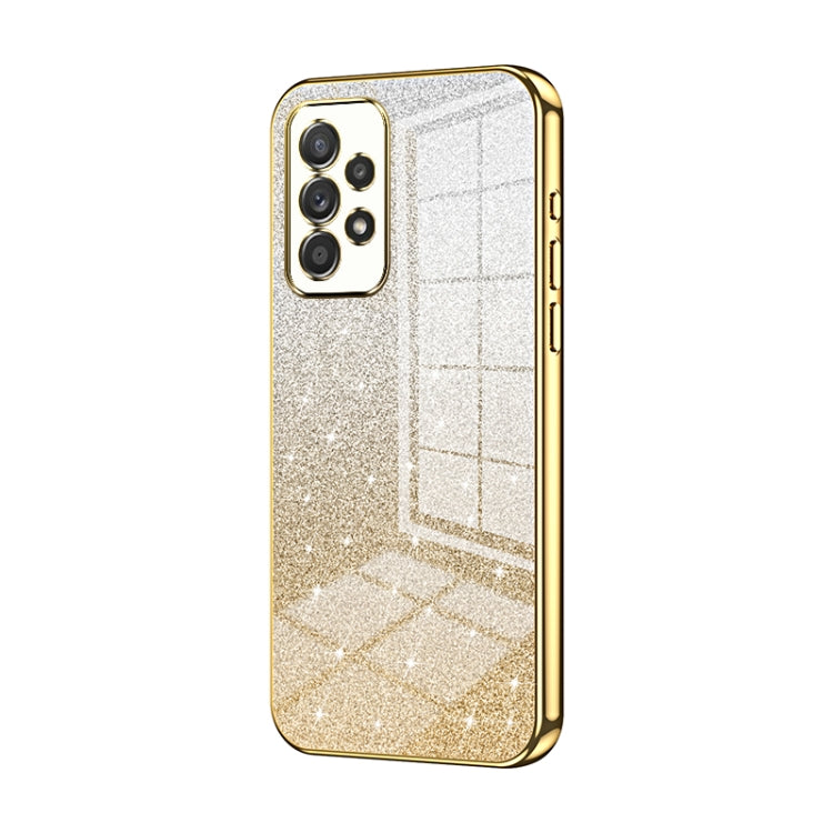 Custodia per telefono elettrolitica in polvere glitterata sfumata, For Samsung Galaxy A52 5G, For Samsung Galaxy S21 5G, For Samsung Galaxy S21+ 5G