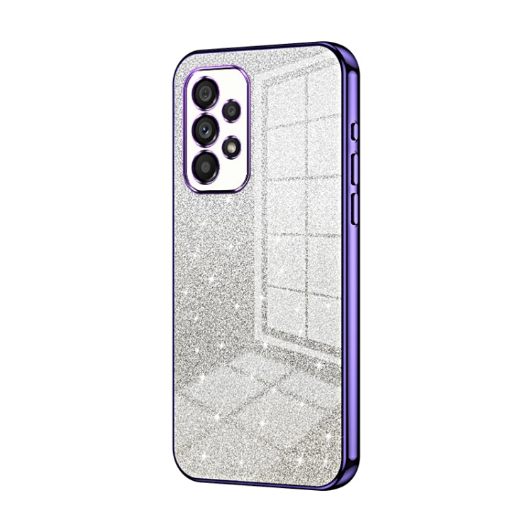 Custodia per telefono elettrolitica in polvere glitterata sfumata, For Samsung Galaxy A23, For Samsung Galaxy A53 5G, For Samsung Galaxy A33 5G