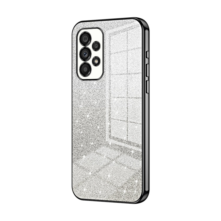 Custodia per telefono elettrolitica in polvere glitterata sfumata, For Samsung Galaxy A23, For Samsung Galaxy A53 5G, For Samsung Galaxy A33 5G