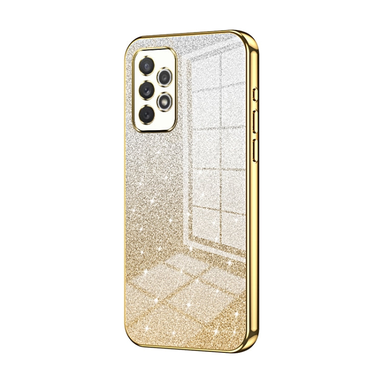 Custodia per telefono elettrolitica in polvere glitterata sfumata, For Samsung Galaxy S21 FE 5G, For Samsung Galaxy A32 4G, For Samsung Galaxy A72 4G / 5G