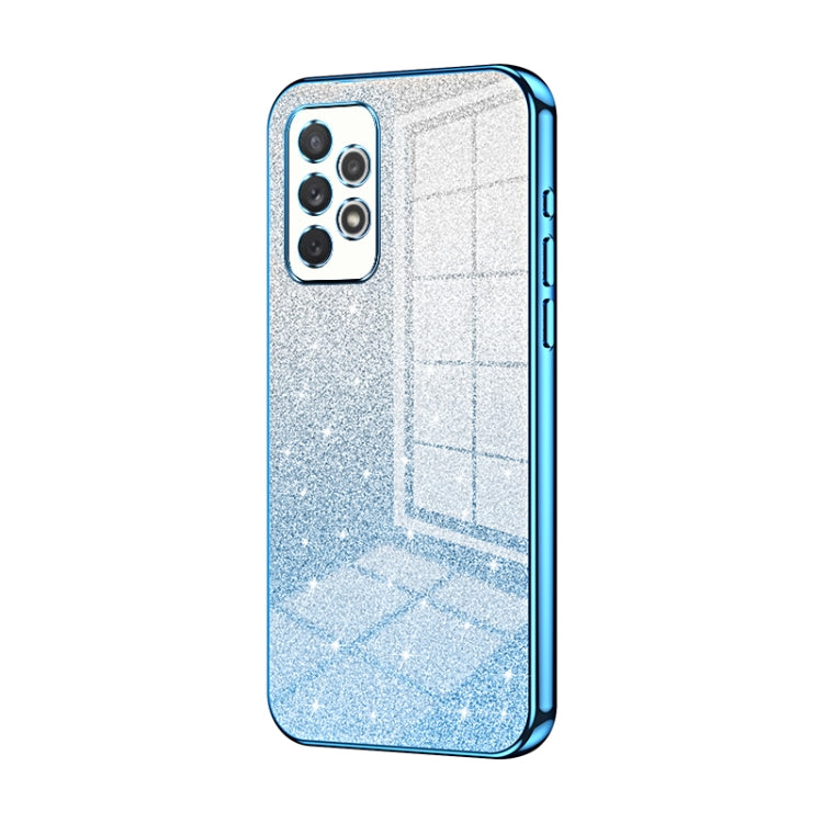 Custodia per telefono elettrolitica in polvere glitterata sfumata, For Samsung Galaxy S21 FE 5G, For Samsung Galaxy A32 4G, For Samsung Galaxy A72 4G / 5G
