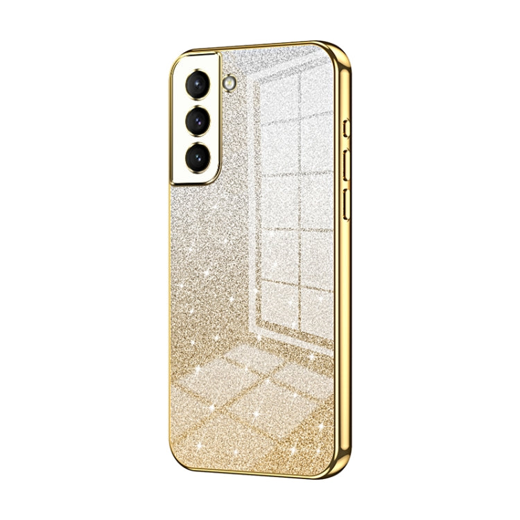 Custodia per telefono elettrolitica in polvere glitterata sfumata, For Samsung Galaxy A52 5G, For Samsung Galaxy S21 5G, For Samsung Galaxy S21+ 5G
