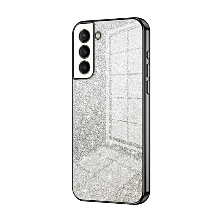Custodia per telefono elettrolitica in polvere glitterata sfumata, For Samsung Galaxy A52 5G, For Samsung Galaxy S21 5G, For Samsung Galaxy S21+ 5G