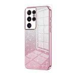 Custodia per telefono elettrolitica in polvere glitterata sfumata, For Samsung Galaxy S21 Ultra 5G