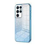 Custodia per telefono elettrolitica in polvere glitterata sfumata, For Samsung Galaxy S21 Ultra 5G