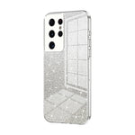 Custodia per telefono elettrolitica in polvere glitterata sfumata, For Samsung Galaxy S21 Ultra 5G