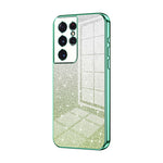 Custodia per telefono elettrolitica in polvere glitterata sfumata, For Samsung Galaxy S21 Ultra 5G