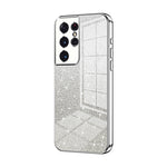 Custodia per telefono elettrolitica in polvere glitterata sfumata, For Samsung Galaxy S21 Ultra 5G