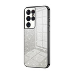 Custodia per telefono elettrolitica in polvere glitterata sfumata, For Samsung Galaxy S21 Ultra 5G