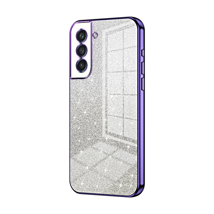 Custodia per telefono elettrolitica in polvere glitterata sfumata, For Samsung Galaxy S21 FE 5G, For Samsung Galaxy A32 4G, For Samsung Galaxy A72 4G / 5G