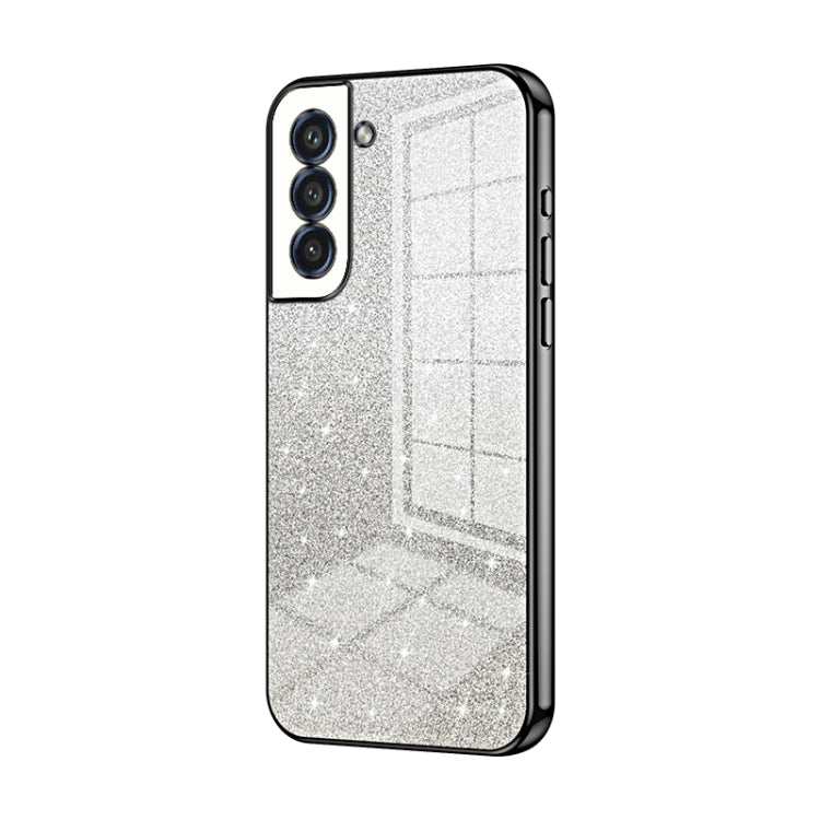 Custodia per telefono elettrolitica in polvere glitterata sfumata, For Samsung Galaxy S21 FE 5G, For Samsung Galaxy A32 4G, For Samsung Galaxy A72 4G / 5G