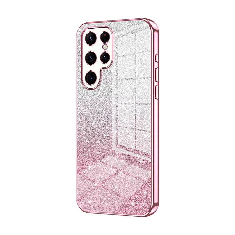 Custodia per telefono elettrolitica in polvere glitterata sfumata, For Samsung Galaxy A13 4G, For Samsung Galaxy S22 Ultra 5G, For Samsung Galaxy S22+ 5G